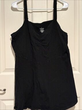 torrid Black Ruched Scoop Tank Camisole